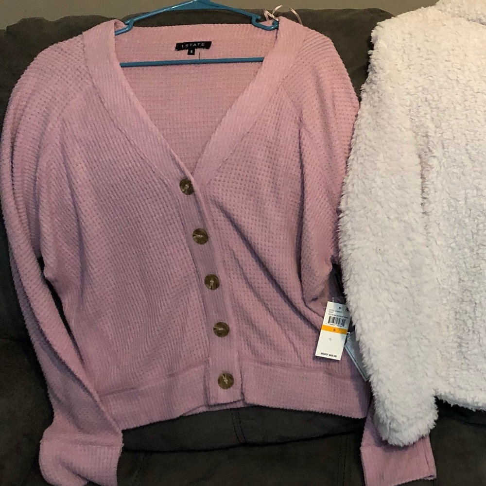 Long V neck sweater blouse